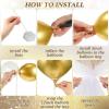 BBTO 8 Set Table Centerpieces Balloons Stand Kit, 80 Pcs Latex Balloons and Table Stand Holder with Base Tulle for Wedding Birthday Baby Shower Party(Gold and White) view 3