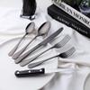 Black Silverware Set 72 Piece Flatware Sets for 12 Premium Stainless Steel Delicate Knifes Forks and Spoons Tableware Set TWEE Durable Home Kitchen Wedding Restaurant Cutlery Utensils Set view 4
