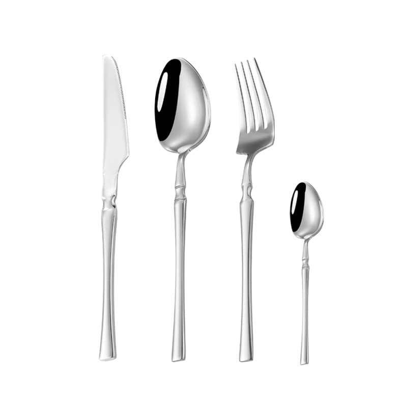 32 Piece Silverware Set for 8 Cutlery Sets Premium Stainless Steel Flatware Set Home Kitchen Wedding Restaurant Tableware Utensils Include Knifes Teaspoons Forks and Spoons Set