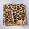 Brown Leopard Print Tapestry,Kids Girls Woman Novelty Room Decor,Abstract Wild Animal Skin Wall Tapestries,Paisley Floral Boho Wall Hanging,Rustic Retro Home Wall Decor,Medium 59.1 x 59.1 Inches view 2