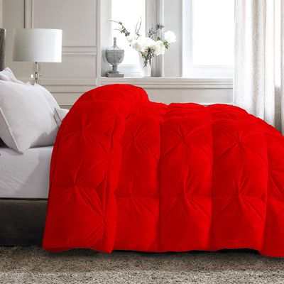 Feel Super 1200-TC All Season Down Alternative Comforter Super King Plus 120x120 inches Pinch Pleated Warm & Soft Quilted 100% Egyptian Cotton 600 GSM Breathable & Soft Quality Comforter