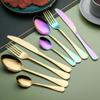 24 Piece Rose Gold Silverware Set for 6 With Hanging Cutlery Storage Stainless Steel Flatware Sets TWEE Kitchen Hotel Restaurant Tableware Utensils Set Include Knifes Teaspoons Forks and Spoons view 3