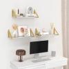 Cilinta Clear Shelves, Gold Floating Shelves Wall Mounted Set of 3, 8mm Transparent Acrylic, Invisible Wall Shelves for Bedroom, Living Room, Bathroom, Kitchen, Office Display Decor (15in) view 2