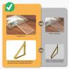 Cilinta Clear Shelves, Gold Floating Shelves Wall Mounted Set of 3, 8mm Transparent Acrylic, Invisible Wall Shelves for Bedroom, Living Room, Bathroom, Kitchen, Office Display Decor (15in) view 4