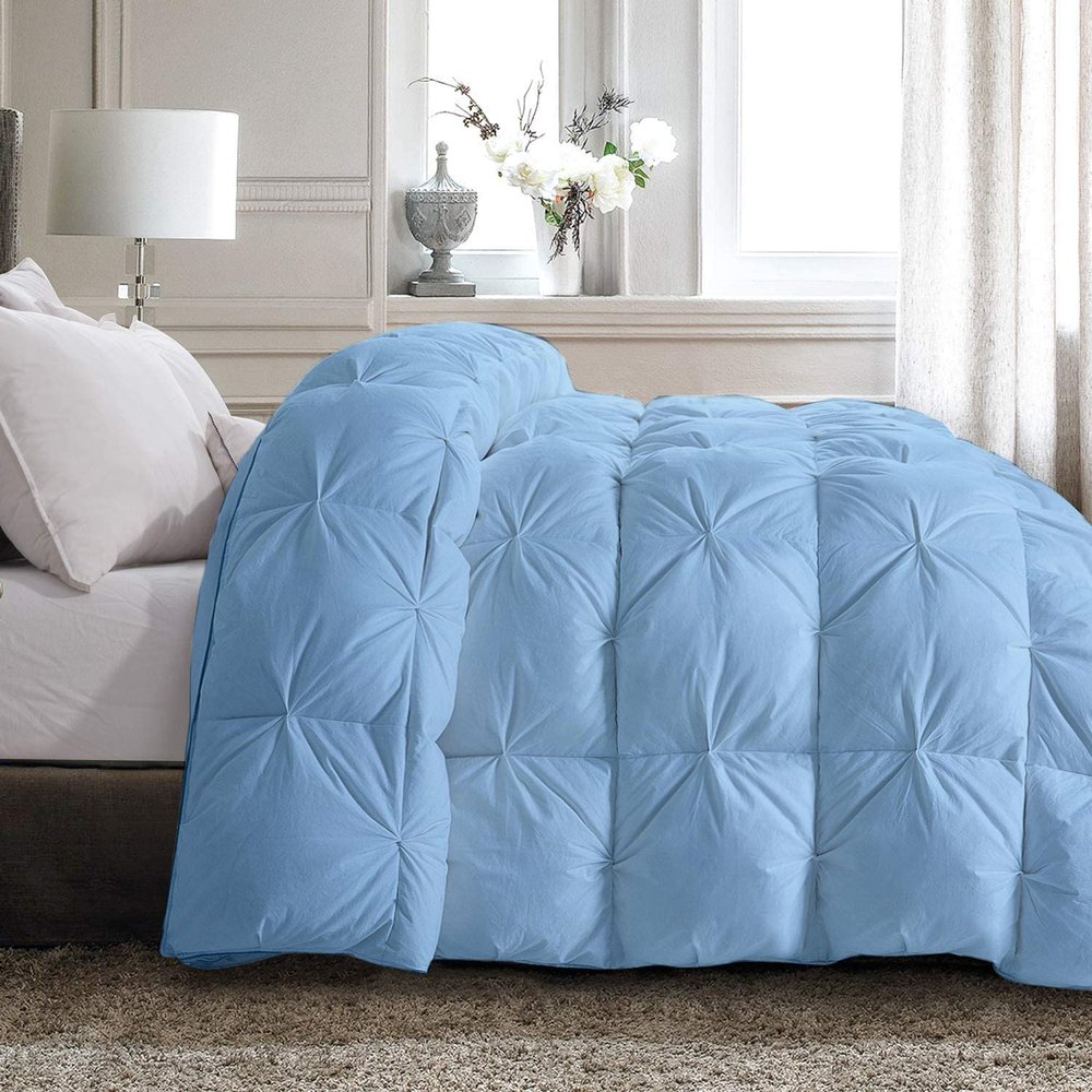 Feel Super 1200-TC All Season Down Alternative Comforter Super King Plus 120x120 inches Pinch Pleated Warm & Soft Quilted 100% Egyptian Cotton 600 GSM Breathable & Soft Quality Comforter