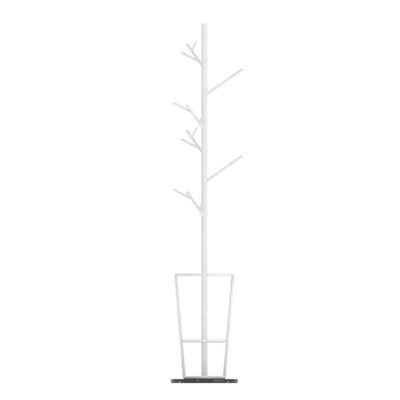 GHQYP Metal Coat Rack Coat Stand with Umbrella Stand and 6 Hooks Free Standing Coat Tree Marble Base Coat Hanger Stand for Bedroom