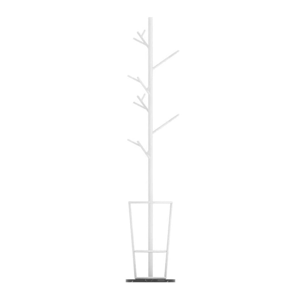 GHQYP Metal Coat Rack Coat Stand with Umbrella Stand and 6 Hooks Free Standing Coat Tree Marble Base Coat Hanger Stand for Bedroom