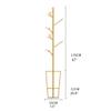 GHQYP Metal Coat Rack Coat Stand with Umbrella Stand and 6 Hooks Free Standing Coat Tree Marble Base Coat Hanger Stand for Bedroom view 2