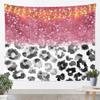 Pink Glitter Leopard Print Tapestry,Kids Girls Woman Glamorous Room Decor,Cheetah Skin Fur Abstract Wall Tapestries,Starry Sky Romantic Wall Hanging,Luxury Home Wall Decor,Large 59.1 x 82.7 Inches view 1