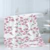 3 Piece Bath Towel Set, Pink Flower Luxury Towels Set for Bathroom Soft Bath Shower Towels Absorbent Bathroom Towels Set ( 1 Bath Towel, 1 Hand Towel, 1 Washcloth ) Rural Blooming Peach Blossom view 3