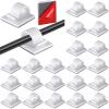 Namalu 240 Pcs Cable Clips Outdoor Wire Clip Adhesive Cable Hook Cord Organizer Holder R Shape Christmas Light Clip for Desk Wall Cable Management String Lights Fairy Light Decoration(White, Small) view 1