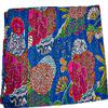 Bohemian Patchwork Kantha Quilt, Boho King Size Bedding Throw Blanket, Fruits Print Patchwork Kantha Quilt, Handmade Kantha Bedcover (Blue, King (108"x 108") view 2