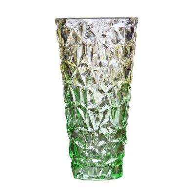 KAKSTAK Tall Glass VasesHome Decor Flower Vase Plant Vases for Hydroponics, Orange, Blue, Green Flower Vase for Windowsill Decor(Size:29CM,Color:Green)