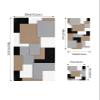 3 Piece Bath Towel Set, Abstract Color Block Luxury Towels Set for Bathroom Soft Bath Shower Towels Absorbent Bathroom Towels Set ( 1 Bath Towel, 1 Hand Towel, 1 Washcloth ) Brown Gray Black Geometric view 4