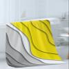 3 Piece Bath Towel Set, Yellow and Gray Luxury Towels Set for Bathroom Soft Bath Shower Towels Absorbent Bathroom Towels Set ( 1 Bath Towel, 1 Hand Towel, 1 Washcloth ) Abstract Ombre Geometric view 3