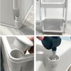 Multi-layer storage rolling cart with Hooks, Kitchen/Under Desk Storage Trolley, Rolling Utility Cart for Bathroom Dorm, Adjustable Storage Shelves for Narrow Spaces, Bathroom Rolling Cart Organizer view 4