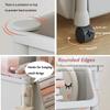 Multi-layer storage rolling cart with Hooks, Kitchen/Under Desk Storage Trolley, Rolling Utility Cart for Bathroom Dorm, Adjustable Storage Shelves for Narrow Spaces, Bathroom Rolling Cart Organizer view 3