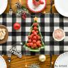 Artoid Mode Buffalo Plaid Merry Christmas Tree Table Runner, Seasonal Truck Gifts Kitchen Dining Table Decoration for Outdoor Home Party 13x90 Inch view 4