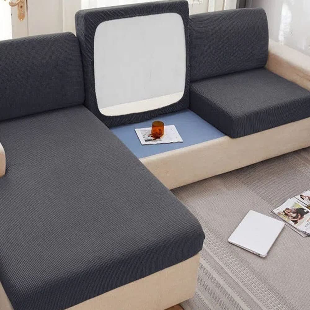Flothshu 2022 New Wear-Resistant Universal Sofa Cover, High Stretch Elastic Anti-Slip Spandex Four Seasons Universal Furniture Protector, Non-Slip Breathable Sofa Cushion Cover