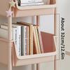 Multi-layer storage rolling cart with Hooks, Kitchen/Under Desk Storage Trolley, Rolling Utility Cart for Bathroom Dorm, Adjustable Storage Shelves for Narrow Spaces, Bathroom Rolling Cart Organizer view 3