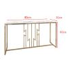 FUFU Stainless Steel Entryway Table, Modern Marble Console Table, Living Room Coffee Table, Home Decorative Side Table view 3
