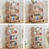 Multi-layer storage rolling cart with Hooks, Kitchen/Under Desk Storage Trolley, Rolling Utility Cart for Bathroom Dorm, Adjustable Storage Shelves for Narrow Spaces, Bathroom Rolling Cart Organizer view 4