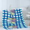 3 Piece Bath Towel Set, Floral Luxury Towels Set for Bathroom Soft Bath Shower Towels Absorbent Bathroom Towels Set ( 1 Bath Towel, 1 Hand Towel, 1 Washcloth ) Tulip Lavender Flowers Blue Checkered view 3