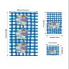3 Piece Bath Towel Set, Floral Luxury Towels Set for Bathroom Soft Bath Shower Towels Absorbent Bathroom Towels Set ( 1 Bath Towel, 1 Hand Towel, 1 Washcloth ) Tulip Lavender Flowers Blue Checkered view 4
