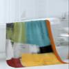 3 Piece Bath Towel Set, Abstract Color Painting Towels Set for Bathroom Soft Bath Shower Towels Absorbent Bathroom Towels Set ( 1 Bath Towel, 1 Hand Towel, 1 Washcloth ) Orange Green Art Geometry view 3
