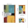 3 Piece Bath Towel Set, Abstract Color Painting Towels Set for Bathroom Soft Bath Shower Towels Absorbent Bathroom Towels Set ( 1 Bath Towel, 1 Hand Towel, 1 Washcloth ) Orange Green Art Geometry view 4