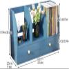 ABGRC Bookcase Multifunctional Desktop Bookshelf Wood Bookshelf Modern Display Shelf Rack Freestanding Countertop Stable and Reliable Stable view 2