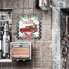 Christmas Metal Sign Sheep Red Truck Tin Sign Berries Wreath Buffalo Plaid Wood Grain Signs Retro Farmhouse Hanging Poster Retro Wall Art for Garage Garden Front Door Porch 12x12in view 4