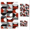 3 Piece Bath Towel Set, Middle Ages Geometric Luxury Towels Set for Bathroom Soft Bath Shower Towels Absorbent Bathroom Towels Set ( 1 Bath Towel, 1 Hand Towel, 1 Washcloth ) Ombre Red Gray Black view 1