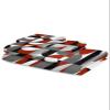 3 Piece Bath Towel Set, Middle Ages Geometric Luxury Towels Set for Bathroom Soft Bath Shower Towels Absorbent Bathroom Towels Set ( 1 Bath Towel, 1 Hand Towel, 1 Washcloth ) Ombre Red Gray Black view 2