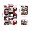 3 Piece Bath Towel Set, Middle Ages Geometric Luxury Towels Set for Bathroom Soft Bath Shower Towels Absorbent Bathroom Towels Set ( 1 Bath Towel, 1 Hand Towel, 1 Washcloth ) Ombre Red Gray Black view 4