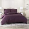 Soft 800 Series Plum 3 PCS California Queen Duvet Cover Set (Duvet Cover + 2 Pillowshams) Zipper Cotton Bedding Comforter Cover Set view 1