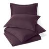 Soft 800 Series Plum 3 PCS California Queen Duvet Cover Set (Duvet Cover + 2 Pillowshams) Zipper Cotton Bedding Comforter Cover Set view 2