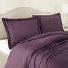 Soft 800 Series Plum 3 PCS California Queen Duvet Cover Set (Duvet Cover + 2 Pillowshams) Zipper Cotton Bedding Comforter Cover Set view 3