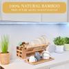 2LB Depot Bamboo Dish Drying Rack - Collapsible Wooden Drainer for Kitchen Counter - Wood Utensil Dryer - Foldable Dish Rack Holder Fit Up to 20 Plates - Folding Wood Kitchen Accessory view 2