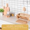 2LB Depot Bamboo Dish Drying Rack - Collapsible Wooden Drainer for Kitchen Counter - Wood Utensil Dryer - Foldable Dish Rack Holder Fit Up to 20 Plates - Folding Wood Kitchen Accessory view 4