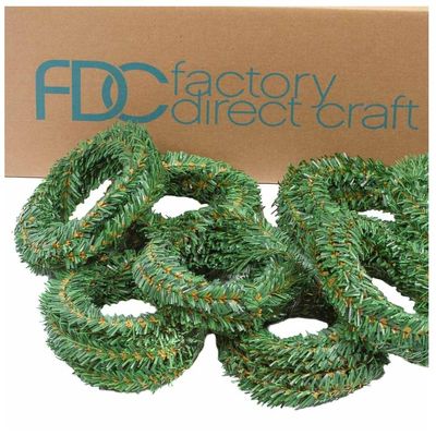 Bulk Pack of 144 Feet of Bendable Artificial Mini Pine Roping Christmas Garland - Thin Pine Garland for Holiday Crafts Decorations by Factory Direct Craft (12 Garlands - 12 Feet Each)