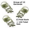 Bulk Pack of 144 Feet of Bendable Artificial Mini Pine Roping Christmas Garland - Thin Pine Garland for Holiday Crafts Decorations by Factory Direct Craft (12 Garlands - 12 Feet Each) view 2