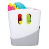 Ubbi Stand Up Bath Toy Storage Organizer with Removable Drying Bin Freestanding Bath Toy Caddy & Scoop for Toddlers and Baby, Quick Dry Draining Design, Gray view 2