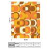 70S Pattern Retro Orange and Brown Tones Flannel Fleece Throw Blankets 50"X40" Lightweight Fluffy Winter Fall Blanket Cozy Soft Fuzzy Plush Home Decor for Couch Bed Sofa Bedroom Living Room Travel view 3