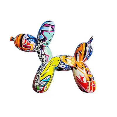 Addzoe Resin Balloon Dog Sculpture,Creative Cute Animal Crafts Figurine Balloon Dog Shaped Statue Art Sculpture Modern Desktop Ornament Decoration for Home Bedroom Living Room Decor (Color1,8"x8"x3")