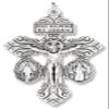 Bulk Pack of 25 Pardon Indulgence Crucifix Triple Threat Crucifix Cross for Rosary Making with St Benedict Medal and Miraculous Medal 2 18 Inch Silver Oxidized Italian Crucifix Catholic Rosary view 2