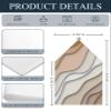 Dining Room Chair Back Covers, 3D Effect Ombre Beige Brown Wave Texture Modern Art Decoration Chair Covers Kitchen Chair Slipcovers Protective Covers for Holiday Party Festival Decoration, Set of 4 view 2