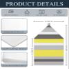 Savannan Dining Room Chair Back Covers, Geometric Gray Yellow White Stripe Chair Covers Kitchen Chair Slipcovers Protective Covers for Holiday Party Festival Decoration, Set of 8 view 2