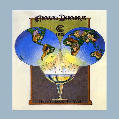 Annual Dinner Of The Continents Drink A Toast Luck To You Vintage Poster Reproduction (12 X 16 Image Size Canvas)