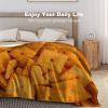 3D Funny Realistic Food Cheese Cracker Flannel Fleece Throw Blankets 50"X40" Soft Cozy Fluffy Winter Fall Blanket Cozy Soft Fuzzy Plush Home Decor for Couch Bed Sofa Living Room Bedroom view 4